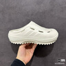 adidas 波波凉鞋 OZWAVE CLOG稳定缓震回弹厚底老爹拖鞋阿迪达斯   矾土棕   44.5 实拍图