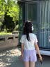 真维斯女童裤裙速干运动短裤夏季儿童裤子女孩网球裙裤中大童凉感夏装 紫 140 实拍图