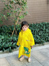 牧萌 儿童雨衣男女童带书包位宝宝幼儿园小学生雨鞋套装防水卡通雨披 活力黄恐龙 S码（建议身高80-95cm） 实拍图