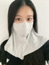 Babysir防晒口罩女遮脸防晒面罩夏季护颈护眼角开车户外防紫外线口罩灰色 实拍图
