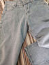 啄木鸟凉感夏季牛仔裤宽松直筒男士休闲裤子男款九分潮流百搭长裤2025 浅蓝色 L 实拍图