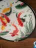 摆福百利苏绣客厅玄关装饰画圆形壁画新中式高档背景墙餐厅挂画精品刺绣 精品刺绣  鸿运当头九鱼图 80*80实木边框 实拍图