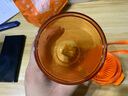 特百惠（Tupperware）茶韵500ML塑料杯男女士学生夏季运动水杯子户外便携大容量 橘花橙 实拍图