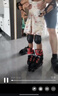 斯威（SWAY）轮滑鞋儿童溜冰鞋男女童全套装可调滑轮旱冰鞋大童初学者直排轮S7 实拍图