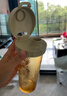 特百惠（Tupperware）茶韵500ML塑料杯男女士学生夏季运动水杯子户外便携大容量 奶茶棕 实拍图