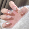 晨色手工穿戴甲美甲贴片指甲贴甲片短款假指甲（白月光猫眼XS） 实拍图