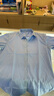 罗蒙（ROMON）【桑蚕丝免烫】短袖衬衫男士白衬衫修身衬衣商务职业男天蓝色M 实拍图