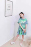 G.DUCKKIDS童装女童套装夏季2024新款中大童女孩夏装扎染纯棉短袖T恤半身裙 粉色（带安全裤） 130 建议身高120-130cm年龄7-8周岁 实拍图