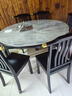 品族岩板餐桌椅组合伸缩折叠新中式可变圆桌吃饭桌子CZ-009 1.35+6 实拍图