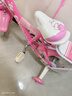 永久儿童自行车高碳钢车架带辅助轮2-6-10岁女童单车女孩公主款脚踏车 【白胎】公主粉+后座款 12寸【适合身高80-95cm】 实拍图