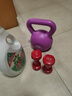 朗威壶铃哑铃女士健身家用器材男士竞技浸塑亚玲球提壶哑铃5-20磅健身 4.5kg =10LB/玫紫少年/女士初学 实拍图