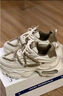 马克华菲男鞋老爹鞋男2025春夏新款网面透气男士运动鞋厚底气垫增高休闲鞋 杏色 跟高6.4cm 41 标准运动鞋尺码 实拍图