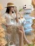 纳琳雅碎花连衣裙女2026新款夏季女装衣服A字雪纺半身裙子显瘦t恤两件套 图片上衣+裙子【两件套】 M 【85-100斤】 实拍图