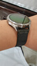 竞技者适于华为手表表带watch4/Pro/watch5/GT5/GT4/GT3/GT2磁吸金属不锈钢保时捷手表带男款编织配件 黑色-编织链式22mm接口 实拍图