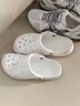 卡骆驰crocs洞洞鞋贝雅男鞋女鞋轻便耐磨一脚蹬拖鞋休闲鞋|10126 白-100 41 /42(260mm) 实拍图