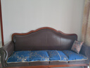 思美琢美式沙发复古实木真皮沙发头层牛皮广东佛山简美田园风格客厅家具 四人位 实拍图