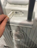 DULA铝框行李箱高颜拉杆箱杯架USB充电旅行密码箱皮箱子皓月白24英寸 实拍图