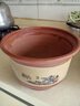 陶瓷花盆特大号 陶土花盆紫砂陶瓷盆带托盘 口径19cm一个 大 实拍图