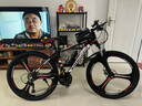 金武端自行车成人山地车公路赛车单车骑行变速超轻越野中学生初中青少年 尊享版-三刀轮-黑红色【铝架】 27.5寸30速 实拍图