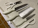 惠寻 珍珠白刀具套装5件套 切片刀三德刀水果刀剪刀瓜刨厨房菜刀组合 实拍图