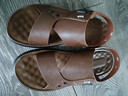 星头啄木鸟【100%牛皮牛筋底】2025夏季新款凉鞋男真皮男士凉拖鞋两用沙滩鞋 QF5807棕色 41 实拍图