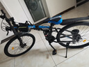 凤凰（Phoenix）可折叠山地车自行车成人男女新款式学生12到18岁变速越野软尾单车 折叠双避震【密封全轴承】铝架/辐条轮黑红 26寸-30速【身高158-188cm】 实拍图