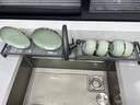 洪尔厨房碗碟置物架壁挂式免打孔碗筷沥水架碳钢墙上带筷筒家用收纳架 【枪灰】碗架-加厚碳钢 实拍图