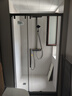 九牧（JOMOO） 【定制】极简整体淋浴房一体式浴室隔断一字型屏风三门联动E16 枪灰 光玻1.1-1.19m（高2m） 实拍图