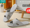 绚初拖鞋男夏季居家浴室防滑简约室内软底情侣家用洗澡凉拖女 浪漫拖 浅灰 40-41 (适合39-40码穿) 实拍图