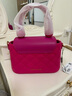 CHARLES&KEITH发条锁扣圆珠拎手提包链条单肩包包女包生日礼物CK2-50701121 Fuchsia紫红色 S 实拍图