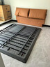 班派（banpai）政府补贴碳素钢悬浮床大象耳朵床真皮不锈钢豪华大婚床钢架黑色 【粒面半青皮】床+深睡控温0压床垫+1柜 【3A高碳钢床板】1.8*2m框架 实拍图