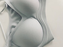 都市丽人粉底液内衣胸罩薄款文胸2025年新款隐形无痕内衣女美背无钢圈文胸 无痕轻薄细肩带内衣-浅蓝 S （推荐75-90斤） 实拍图