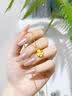 中国黄金（CHINA GOLD）黄金四叶草项链女款足金幸运草吊坠锁骨情人节生日礼物送女友老婆 磨砂四叶草吊坠【18K金链】0.3g 实拍图