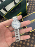 DOM手表女经典蓝气球夜光女士手表时尚简约气质防水石英表开中秋礼物 白面钢带（夜光-女表） 实拍图