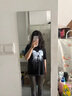 雪中飞白色短袖t恤女2025新款夏季纯棉宽松半袖运动休闲风简约M 黑色|8056-17036F (女款) M 实拍图