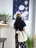 欣方帅三用简约大容量帆布包背包女上班通勤单肩托特包休闲斜挎包学生 轻便帆布包包米白色 实拍图