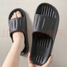 洁丽雅踩屎感拖鞋男夏季室内防滑防臭家居家用浴室洗澡男士凉拖鞋夏天 黑色 42-43 【适合41-42码】 实拍图