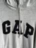 GAP男女装春季款贴布绣logo连帽衫卫衣经典上衣美版 灰色 868453 L 美码 XL亚洲码185/104A 实拍图