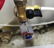 钻芯 净水器配件4分转2分进水三通阀门开关纯水机通用球阀纯铜接头钻芯 3分快接进水三通-黄铜 实拍图