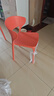 铜强餐椅椅子塑料家用网红餐厅加厚简约现代北欧书桌靠背椅化妆餐桌椅 橘色 整装发货加强加厚 实拍图