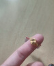 千影珠宝黄金戒指女款9999足金年轻人素金真金饰品活口结婚首饰送妈妈 重约2.16-2.4g(含工费28) 实拍图