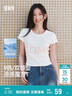 森马（Semir）代露娃|polo衫女短款辣妹衬衫2025夏刺绣凉感紧身T恤09325115005 实拍图
