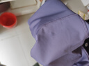徽昂运动套装女瑜伽服套装跑步健身服速干衣胸垫t恤拼接短袖长裤紫XXL 实拍图