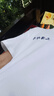 图图爱 短袖t恤定制印logo字纯棉广告文化衫订制团队服运动会班服工作服 白色 L 实拍图