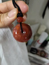 九色云天然原矿凉山南红平安扣吊坠女本命年护身符挂件玛瑙项链锁骨链男 天然南红平安扣【小号21mm】 实拍图