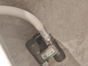 七牛【德国】双出水洗衣机水龙头角阀一进二出自动止水阀一分二接头 枪灰【一进二出】横竖款*2洗衣嘴 管脱自动止水丨各品牌通用 实拍图