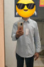 BLACKMONDAY纯棉牛津纺长袖衬衫男全棉抗皱免烫纯色男士商务休闲衬衣 实拍图