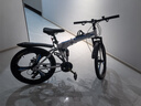 凤凰（Phoenix）折叠山地自行车男女成人学生青少年单车双减震碟刹轻便变速折叠车 白兰三刀轮/显档变速/三套全轴承 24速高配-24寸（身高145-170CM） 实拍图