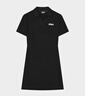 FILA 斐乐官方女子针织连衣裙时尚修身POLO领短袖裙子 正黑色-BK 2XL (180) 96A 实拍图