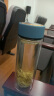 富光男女士双层玻璃杯 高硼硅玻璃304茶隔水杯子 带茶隔泡茶杯400ml 实拍图